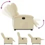 Sillón reclinable elevable de tela color crema de , Sillones - Ref: Foro24-3204173, Precio: 277,10 €, Descuento: %