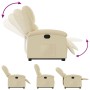 Sillón reclinable elevable de tela color crema de , Sillones - Ref: Foro24-3204173, Precio: 258,20 €, Descuento: %