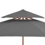 Sombrilla de dos pisos palo de madera 270 cm gris antracita de vidaXL, Sombrillas - Ref: Foro24-44519, Precio: 80,24 €, Descu...