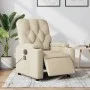 Sillón reclinable de masaje eléctrico tela color crema de , Sillones - Ref: Foro24-3204707, Precio: 274,75 €, Descuento: %