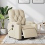 Sillón reclinable de masaje eléctrico tela color crema de , Sillones - Ref: Foro24-3204707, Precio: 269,59 €, Descuento: %