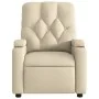 Sillón reclinable de masaje eléctrico tela color crema de , Sillones - Ref: Foro24-3204707, Precio: 274,75 €, Descuento: %