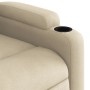 Sillón reclinable de masaje eléctrico tela color crema de , Sillones - Ref: Foro24-3204707, Precio: 269,59 €, Descuento: %