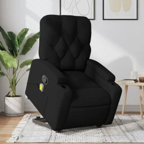 Sillón reclinable de masaje elevable tela negro de , Sillones - Ref: Foro24-3204724, Precio: 306,61 €, Descuento: %