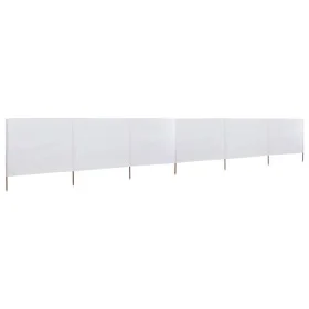 Paravientos de playa de 6 paneles de tela 800x80 cm blanco de vidaXL, Sombrillas - Ref: Foro24-44543, Precio: 58,94 €, Descue...