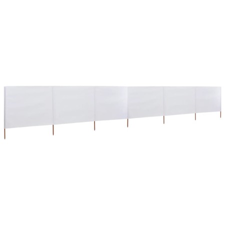 Paravientos de playa de 6 paneles de tela 800x80 cm blanco de vidaXL, Sombrillas - Ref: Foro24-44543, Precio: 60,04 €, Descue...