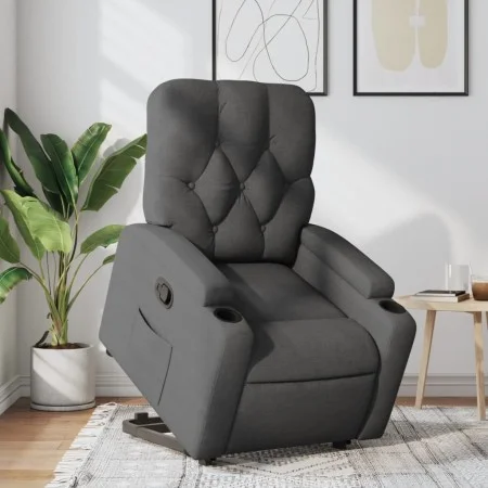 Sillón reclinable elevable de tela gris oscuro de , Sillones - Ref: Foro24-3204711, Precio: 275,23 €, Descuento: %