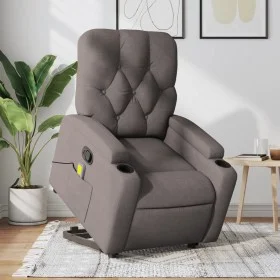 Sillón reclinable de masaje elevable tela gris taupé de , Sillones - Ref: Foro24-3204730, Precio: 318,96 €, Descuento: %