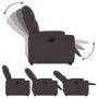 Sillón eléctrico reclinable elevable de tela marrón oscuro de , Sillones - Ref: Foro24-3204739, Precio: 328,59 €, Descuento: %
