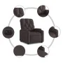Sillón eléctrico reclinable elevable de tela marrón oscuro de , Sillones - Ref: Foro24-3204739, Precio: 328,59 €, Descuento: %