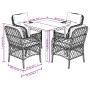 Set comedor de jardín 5 piezas y cojines ratán sintético marrón en Conjuntos de jardín | Comprar online en Foru.es