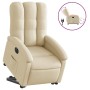 Sillón eléctrico reclinable elevable de tela color crema de , Sillones - Ref: Foro24-3204125, Precio: 301,53 €, Descuento: %