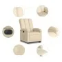 Sillón eléctrico reclinable elevable de tela color crema de , Sillones - Ref: Foro24-3204125, Precio: 326,48 €, Descuento: %