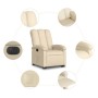 Sillón eléctrico reclinable elevable de tela color crema de , Sillones - Ref: Foro24-3204125, Precio: 301,53 €, Descuento: %