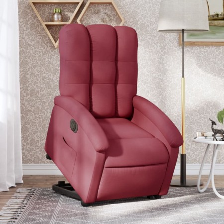 Sillón eléctrico reclinable elevable de tela rojo tinto de , Sillones - Ref: Foro24-3204119, Precio: 315,47 €, Descuento: %