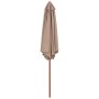 Sombrilla de jardín con palo de madera 270 cm gris topo de vidaXL, Sombrillas - Ref: Foro24-44516, Precio: 74,12 €, Descuento: %