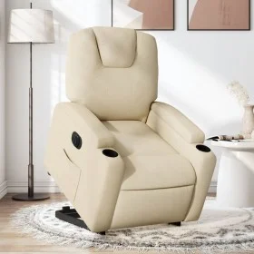 Sillón eléctrico reclinable elevable de tela color crema de , Sillones - Ref: Foro24-3204401, Precio: 334,43 €, Descuento: %