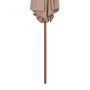 Sombrilla de jardín con palo de madera 270 cm gris topo de vidaXL, Sombrillas - Ref: Foro24-44516, Precio: 74,12 €, Descuento: %