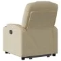 Sillón eléctrico reclinable elevable de tela color crema de , Sillones - Ref: Foro24-3204401, Precio: 334,43 €, Descuento: %