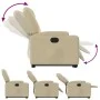 Sillón eléctrico reclinable elevable de tela color crema de , Sillones - Ref: Foro24-3204401, Precio: 334,43 €, Descuento: %