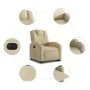 Sillón eléctrico reclinable elevable de tela color crema de , Sillones - Ref: Foro24-3204401, Precio: 334,43 €, Descuento: %