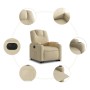Sillón eléctrico reclinable elevable de tela color crema de , Sillones - Ref: Foro24-3204401, Precio: 312,87 €, Descuento: %