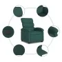 Sillón eléctrico reclinable elevable de tela verde oscuro de , Sillones - Ref: Foro24-3204008, Precio: 323,19 €, Descuento: %