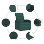 Sillón eléctrico reclinable elevable de tela verde oscuro de , Sillones - Ref: Foro24-3204008, Precio: 313,80 €, Descuento: %