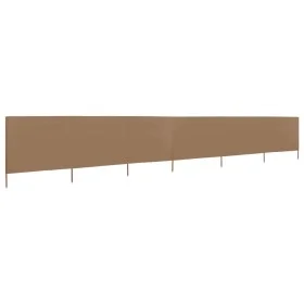 Paravientos de playa de 6 paneles de tela 800x80 cm gris topo de vidaXL, Sombrillas - Ref: Foro24-44546, Precio: 52,18 €, Des...