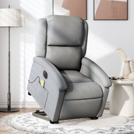 Sillón de masaje eléctrico reclinable elevable tela gris claro de , Sillones - Ref: Foro24-3204200, Precio: 319,88 €, Descuen...