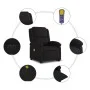 Sillón de masaje eléctrico reclinable elevable tela negro de , Sillones - Ref: Foro24-3204202, Precio: 340,01 €, Descuento: %