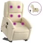 Sillón de masaje eléctrico reclinable elevable tela crema de , Sillones - Ref: Foro24-3204209, Precio: 342,12 €, Descuento: %