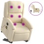 Sillón de masaje eléctrico reclinable elevable tela crema de , Sillones - Ref: Foro24-3204209, Precio: 330,08 €, Descuento: %
