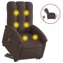 Elektrischer Massagesessel mit hochklappbarer Liege, dunkelbrauner Stoff von , Sessel - Ref: Foro24-3204133, Preis: 365,78 €,...