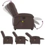 Elektrischer Massagesessel mit hochklappbarer Liege, dunkelbrauner Stoff von , Sessel - Ref: Foro24-3204133, Preis: 365,78 €,...