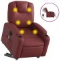 Sillón de masaje elevable eléctrico cuero artificial rojo tinto de , Sillones - Ref: Foro24-3204455, Precio: 382,13 €, Descue...