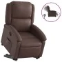 Sillón reclinable elevable eléctrico de cuero sintético marrón de , Sillones - Ref: Foro24-3204242, Precio: 344,49 €, Descuen...