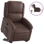 Sillón reclinable elevable eléctrico de cuero sintético marrón de , Sillones - Ref: Foro24-3204242, Precio: 325,09 €, Descuen...