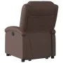 Sillón reclinable elevable eléctrico de cuero sintético marrón de , Sillones - Ref: Foro24-3204242, Precio: 344,49 €, Descuen...