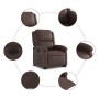 Sillón reclinable elevable eléctrico de cuero sintético marrón de , Sillones - Ref: Foro24-3204242, Precio: 325,09 €, Descuen...