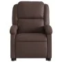 Sillón reclinable elevable eléctrico de cuero sintético marrón de , Sillones - Ref: Foro24-3204242, Precio: 344,49 €, Descuen...
