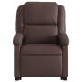 Sillón reclinable elevable eléctrico de cuero sintético marrón de , Sillones - Ref: Foro24-3204242, Precio: 325,09 €, Descuen...