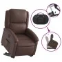 Sillón reclinable elevable eléctrico de cuero sintético marrón de , Sillones - Ref: Foro24-3204242, Precio: 344,49 €, Descuen...