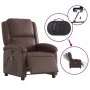 Sillón de masaje reclinable eléctrico cuero sintético marrón de , Sillones - Ref: Foro24-3204221, Precio: 278,17 €, Descuento: %