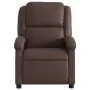 Sillón de masaje reclinable eléctrico cuero sintético marrón de , Sillones - Ref: Foro24-3204221, Precio: 278,17 €, Descuento: %