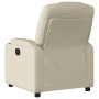 Sillón reclinable eléctrico de cuero sintético crema de , Sillones - Ref: Foro24-3204417, Precio: 270,52 €, Descuento: %