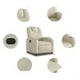 Sillón reclinable eléctrico de cuero sintético crema de , Sillones - Ref: Foro24-3204417, Precio: 268,18 €, Descuento: %