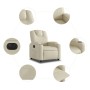 Sillón reclinable eléctrico de cuero sintético crema de , Sillones - Ref: Foro24-3204417, Precio: 270,52 €, Descuento: %
