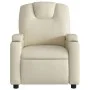 Sillón reclinable eléctrico de cuero sintético crema de , Sillones - Ref: Foro24-3204417, Precio: 268,18 €, Descuento: %
