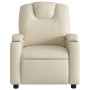 Sillón reclinable eléctrico de cuero sintético crema de , Sillones - Ref: Foro24-3204417, Precio: 270,52 €, Descuento: %